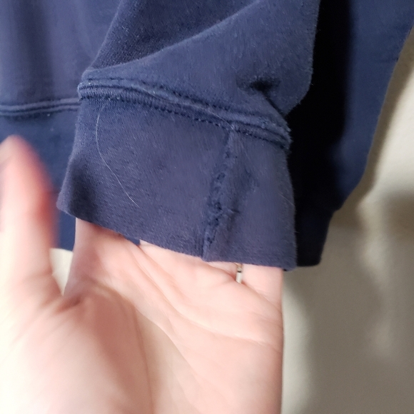 THRASHER‎ MAGAZINE x VINTAGE flame logo navy pull over hoodie size Small - Picture 7 of 10